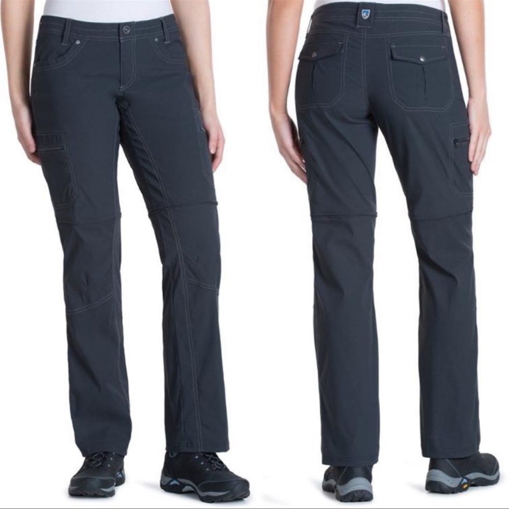 Kuhl Kliffside Convertible Pants in Koal Size 2 Hiking Camping Outdoors